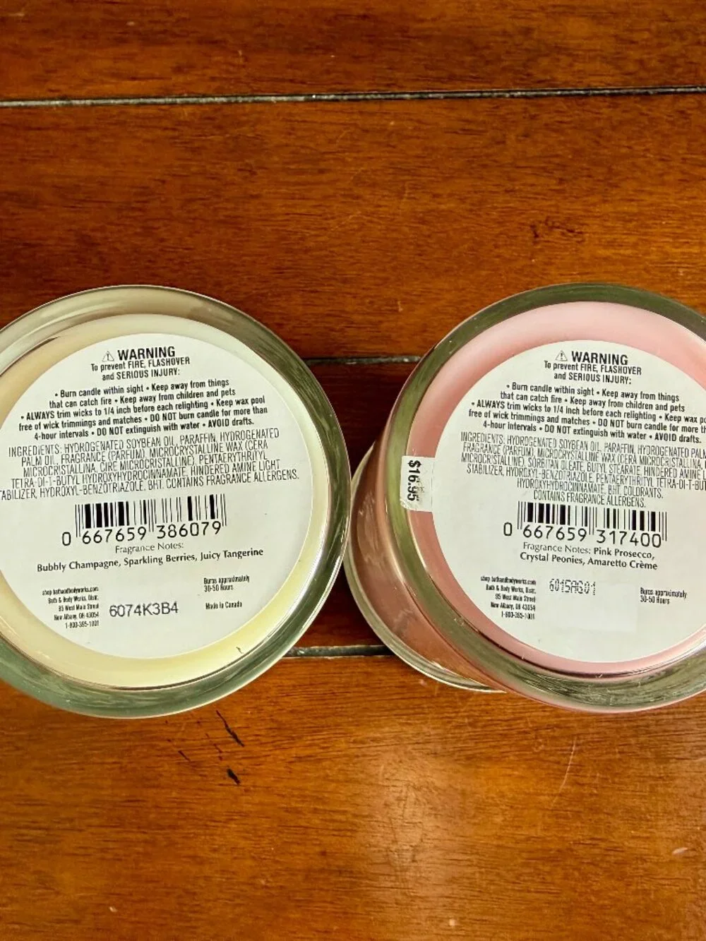 NEW 2-Pc CHAMPAGNE TOAST & A THOUSAND WISHES Single Wick Candles BBW